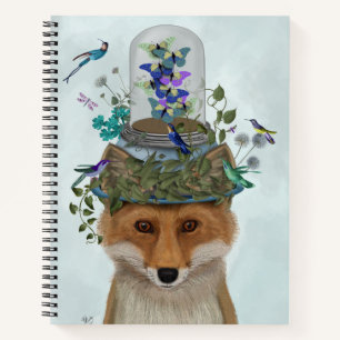 Fox met Butterfly Bell Jar Notitieboek