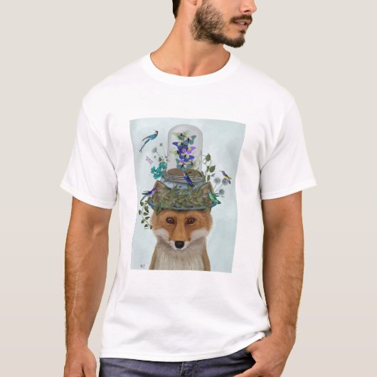 Fox met Butterfly Bell Jar T-shirt (Voorkant)