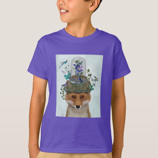 Fox met Butterfly Bell Jar T-shirt (Voorkant)