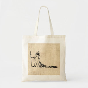 Fox met Crown Antiek Illustration Art Tote Bag