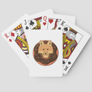 Fox met Donut Pokerkaarten