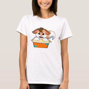 Fox met doos t-shirt