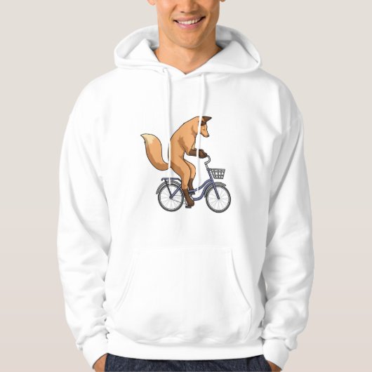 Fox met fiets hoodie (Voorkant)