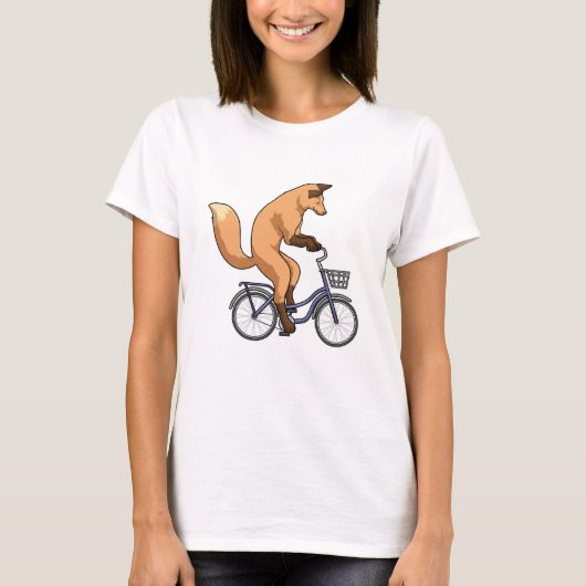Fox met fiets t-shirt (Voorkant)