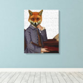 Fox met flut canvas afdruk (Insitu (Houten vloer))