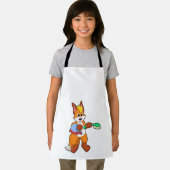 Fox met handdoeken en penseel schort (Insitu)
