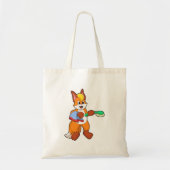 Fox met handdoeken en penseel tote bag (Voorkant)