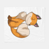 Fox met hart fleece deken (Voorkant (Horizontaal))
