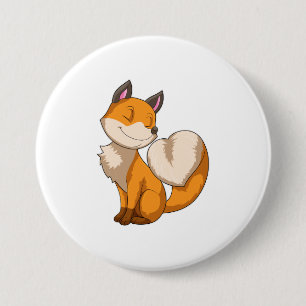 Fox met hart ronde button 7,6 cm