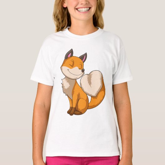Fox met hart t-shirt (Voorkant)