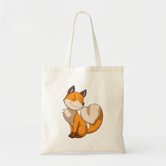 Fox met hart tote bag (Voorkant)
