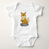 Fox met koffiebeker romper (Voorkant)