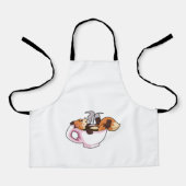 Fox met koffiebeker schort (Voorkant)