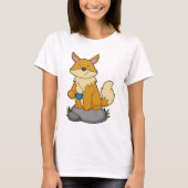 Fox met koffiebeker t-shirt (Voorkant)