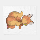Fox met Lollipop Fleece Deken (Voorkant (Horizontaal))