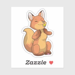 Fox met Lollipop Sticker