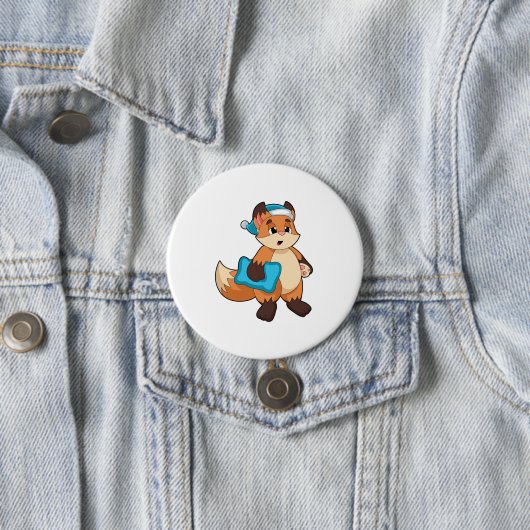 Fox met Nightcap Ronde Button 7,6 Cm (In situ)
