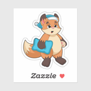 Fox met Nightcap Sticker