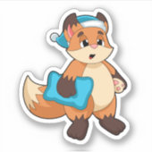 Fox met Nightcap Sticker (Voorkant)