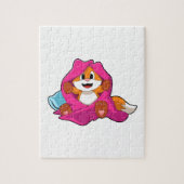 Fox met Pillow en Blanket Legpuzzel (Verticaal)