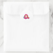 Fox met Pillow en Blanket Ronde Sticker (Tas)