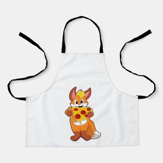 Fox met Pizza Schort (Voorkant)