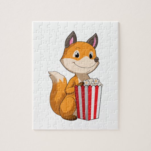 Fox met Popcorn Legpuzzel (Verticaal)
