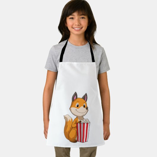 Fox met Popcorn Schort (Insitu)