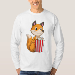 Fox met Popcorn T-shirt