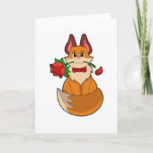 Fox met Roos ventilator Kaart (Voorkant)