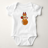 Fox met Roos ventilator Romper (Voorkant)