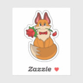 Fox met Roos ventilator Sticker (Vel)