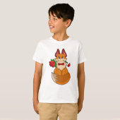 Fox met Roos ventilator T-shirt (Voorkant volledig)
