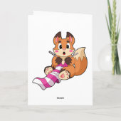 Fox met Scarf Kaart (Achterkant)