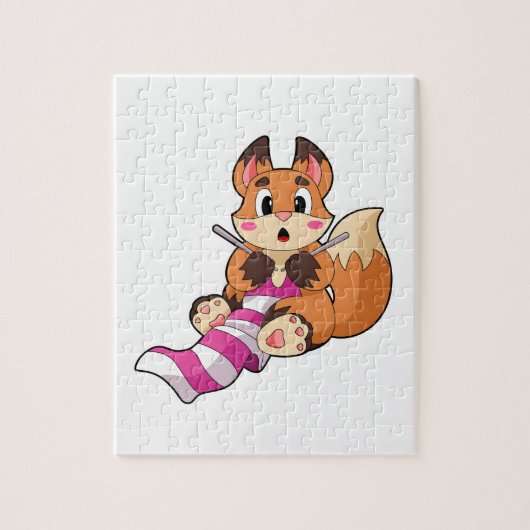 Fox met Scarf Legpuzzel (Verticaal)