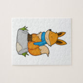 Fox met Scarf op Rock Legpuzzel (Horizontaal)