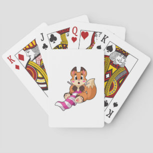 Fox met Scarf Pokerkaarten