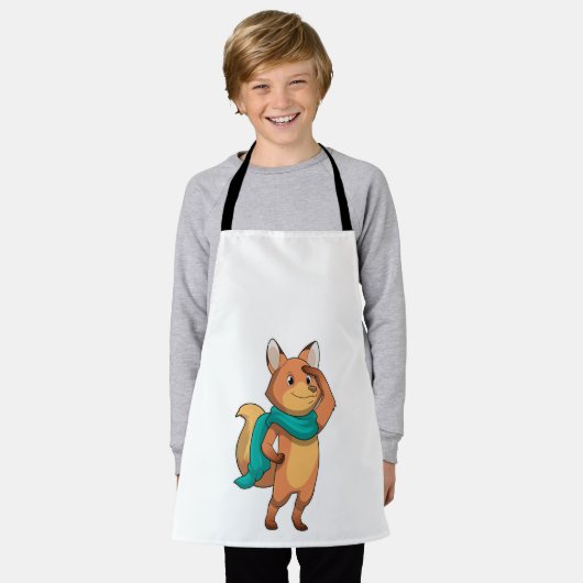 Fox met Scarf Schort (Gedragen)