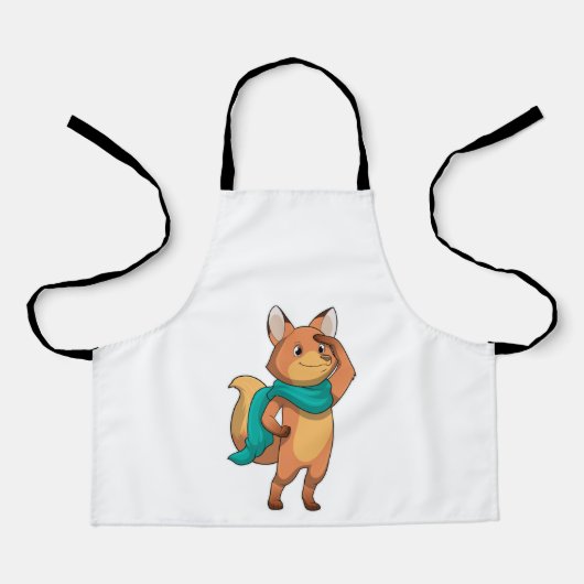 Fox met Scarf Schort (Voorkant)