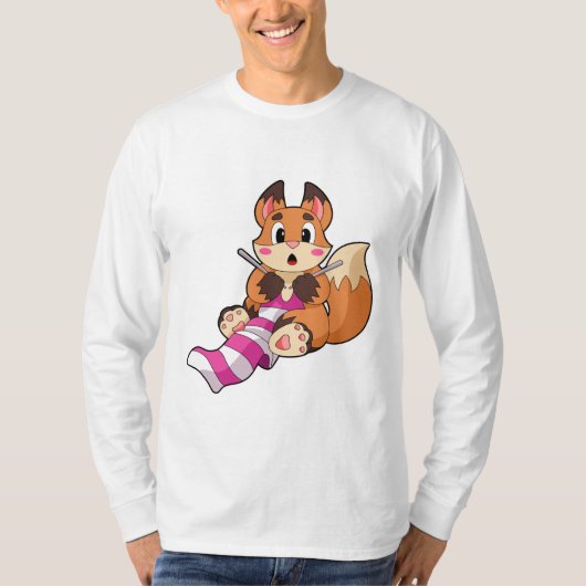 Fox met Scarf T-shirt (Voorkant)