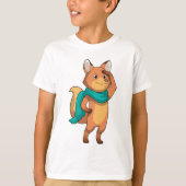 Fox met Scarf T-shirt (Voorkant)
