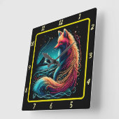 Fox met uitzicht op Midnight Mountains Vierkante Klok (Hoek)