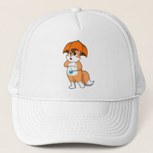 Fox met Umbrella Trucker Pet