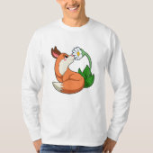 Fox met witte ventilator t-shirt (Voorkant)