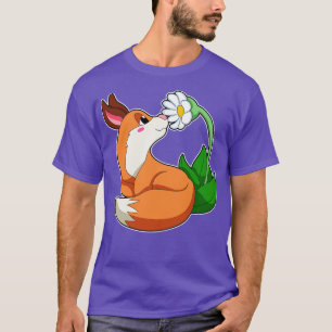 Fox met witte ventilator t-shirt