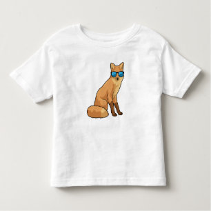 Fox met zonnebril kinder shirts