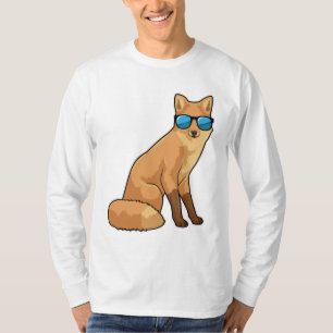Fox met zonnebril t-shirt