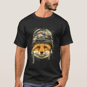 Fox Militaire Soldaat Veteranen Dag Dierenvossenja T-shirt