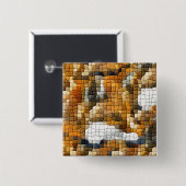 FOX MOSAIC VIERKANTE BUTTON 5,1 CM (Voorkant /achterkant)