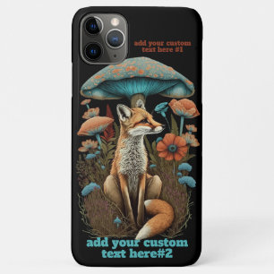 Fox Mushroom Wildflower Cottagecore Floral Custom iPhone 11 Pro Max Hoesje